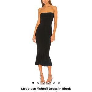 NORMA KAMALI Strapless Fishtail Dress